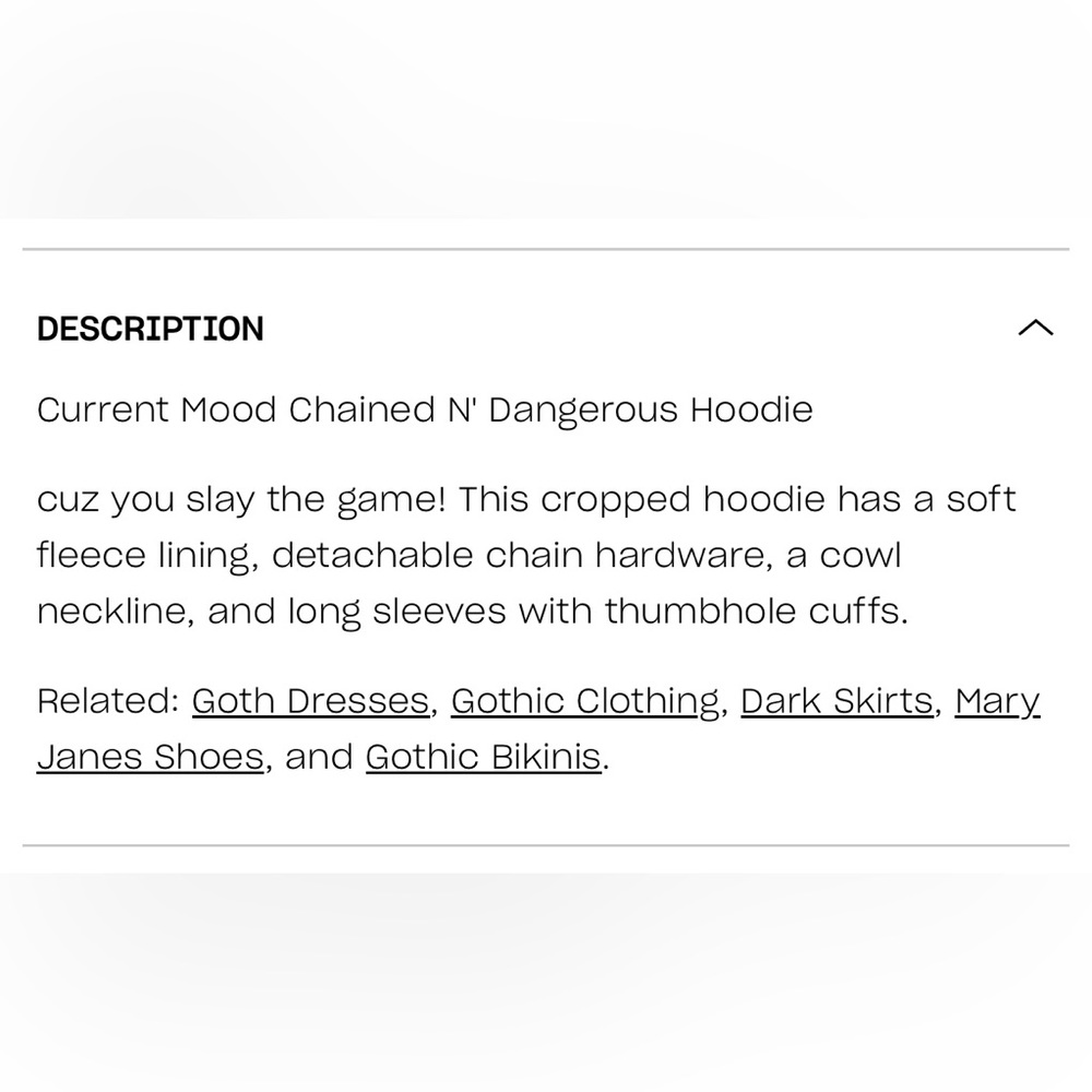 Chained N Dangerous Current Mood hoodie - Picture 4 of 6